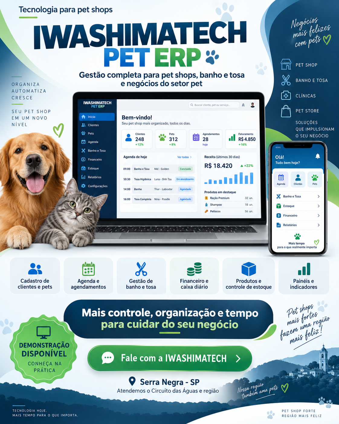 IWASHIMATECH PET ERP – Gestão Completa para Pet Shops